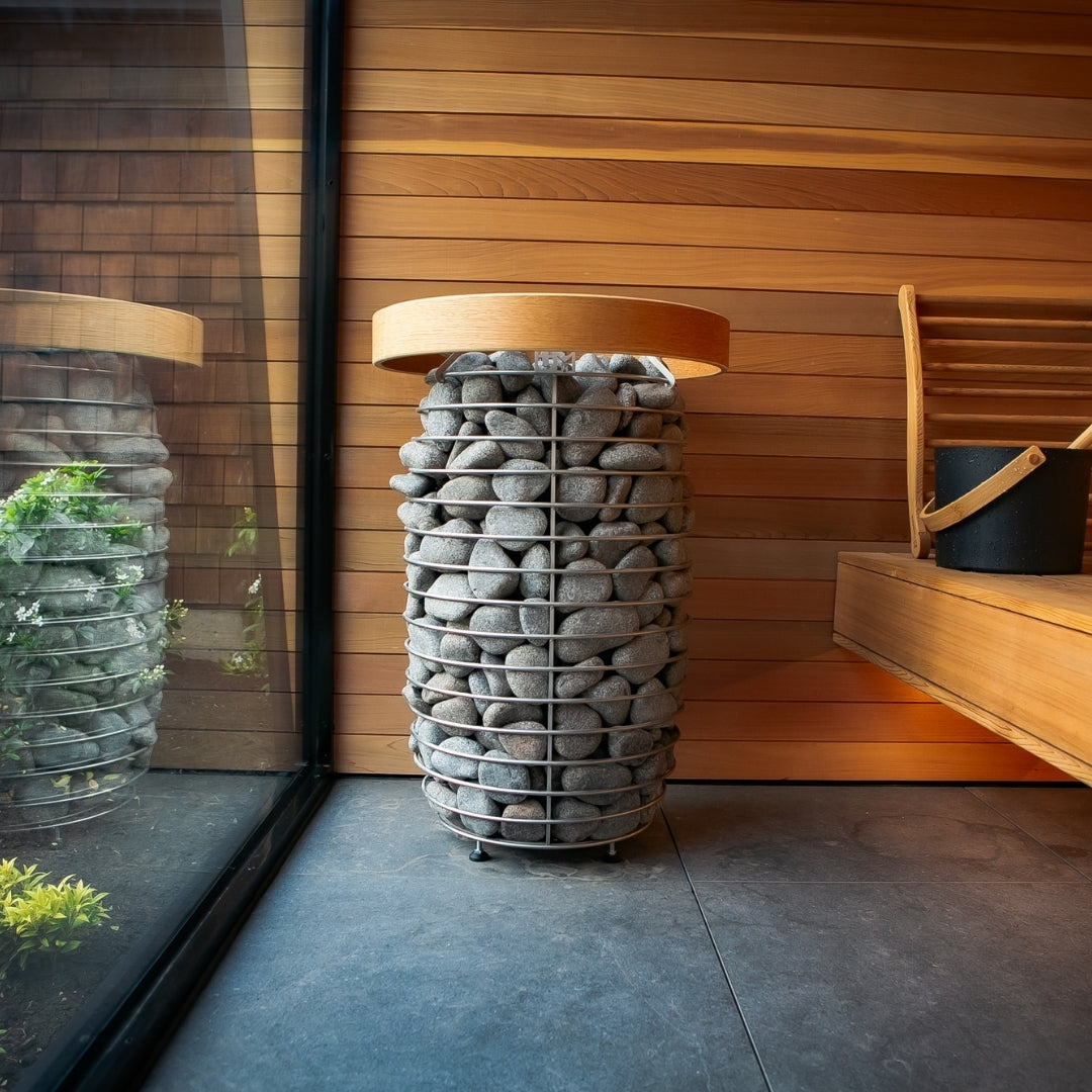 HUUM HIVE Mini 9kW Electric Sauna Heater Package with UKU Control, Air Tunnel & Sauna Stones