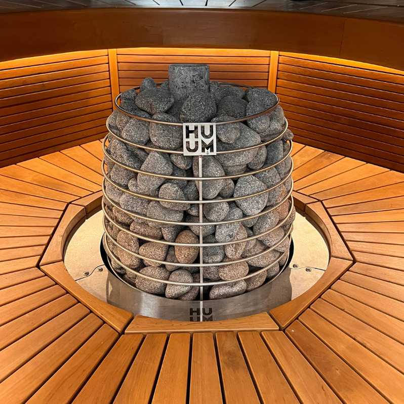 HUUM HIVE Mini 10.5kW Electric Sauna Heater Package with UKU Control, Air Tunnel & Sauna Stones