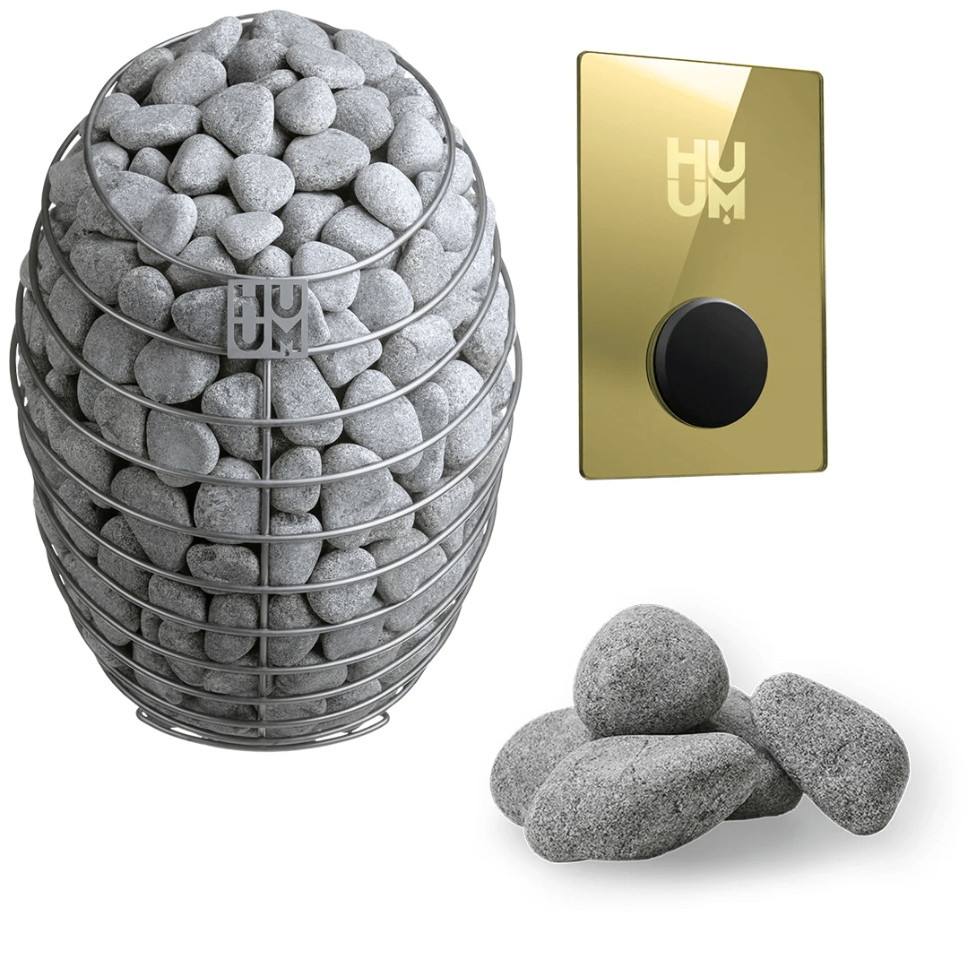 HUUM Drop 9kW Electric Sauna Heater Package with UKU Control & Sauna Stones