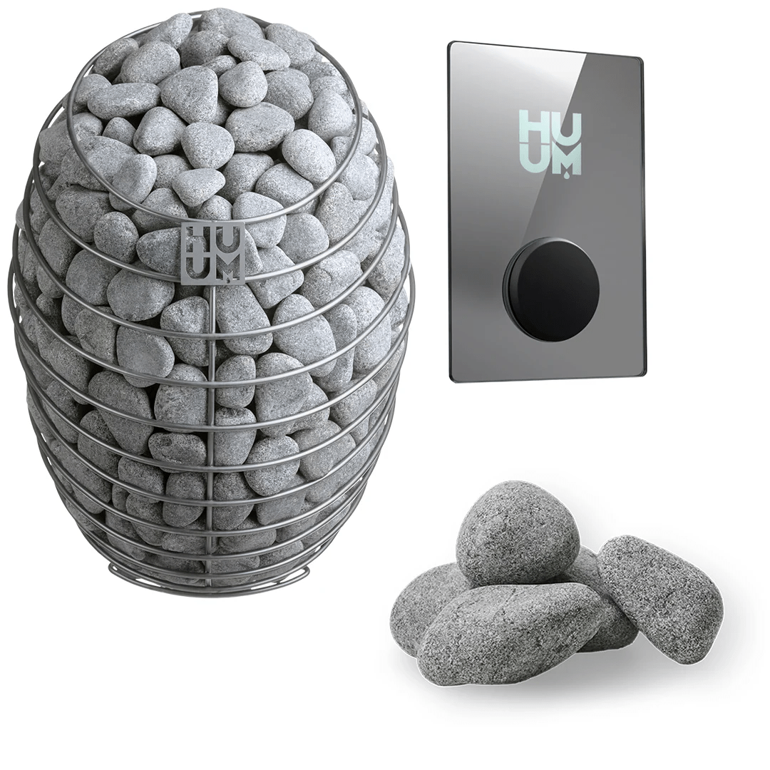 HUUM Drop 9kW Electric Sauna Heater Package with UKU Control & Sauna Stones
