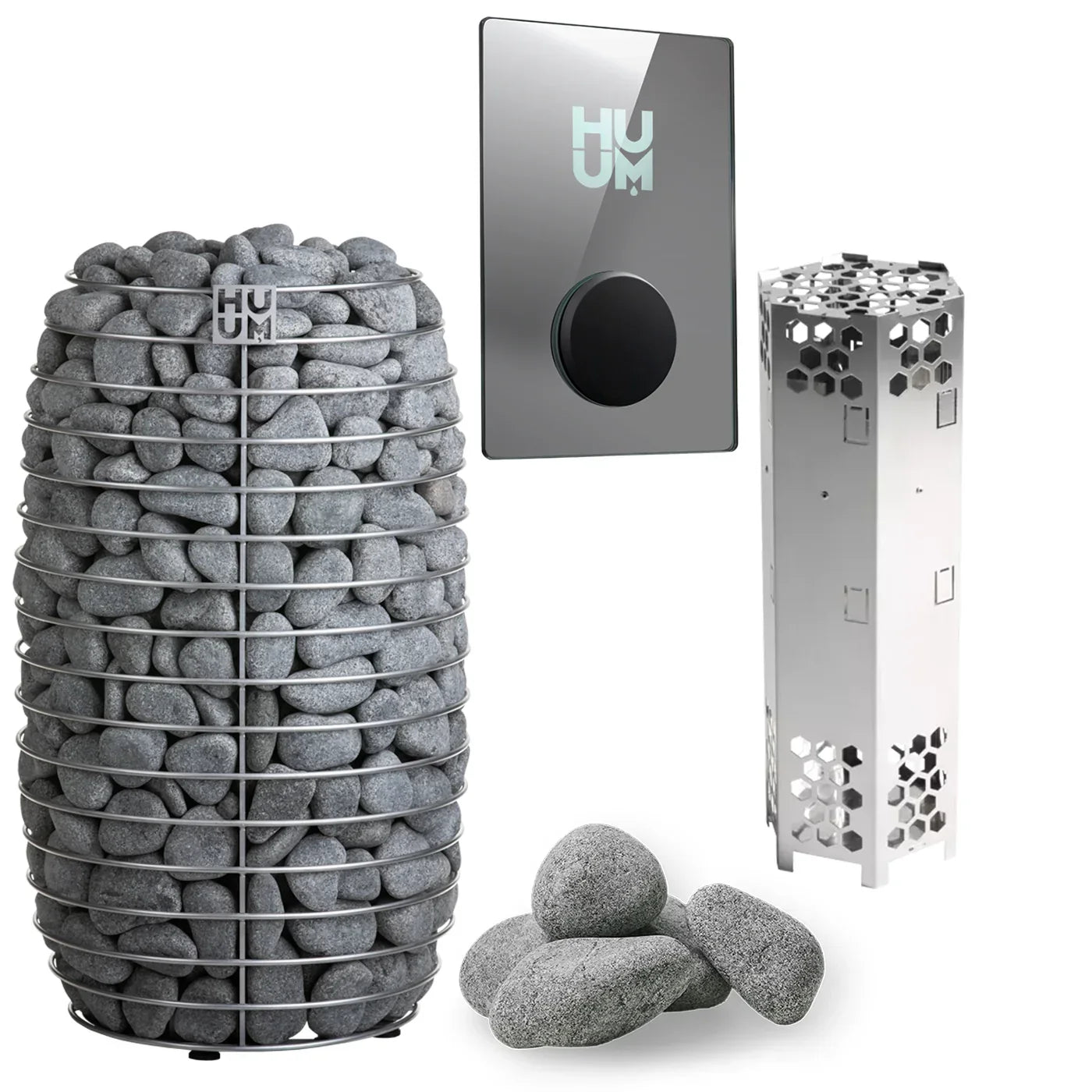 HUUM HIVE Mini 10.5kW Electric Sauna Heater Package with UKU Control, Air Tunnel & Sauna Stones