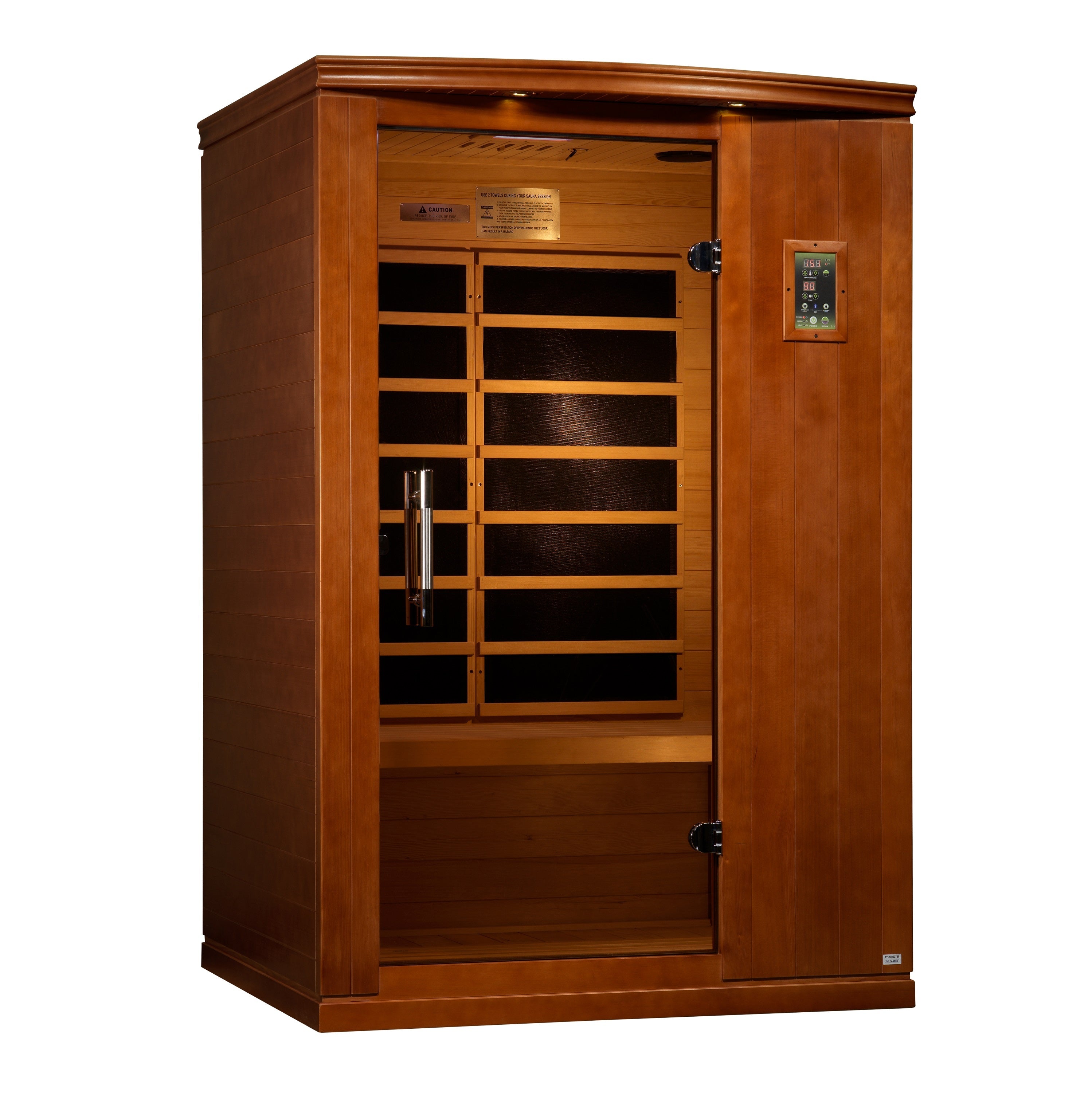 Dynamic Venice Limited Elite 2-Person Infrared Sauna made from natural hemlock wood featuring ultra low EMF FAR infrared heating, spacious interior design, and premium home wellness relaxation system for detox and recovery.
