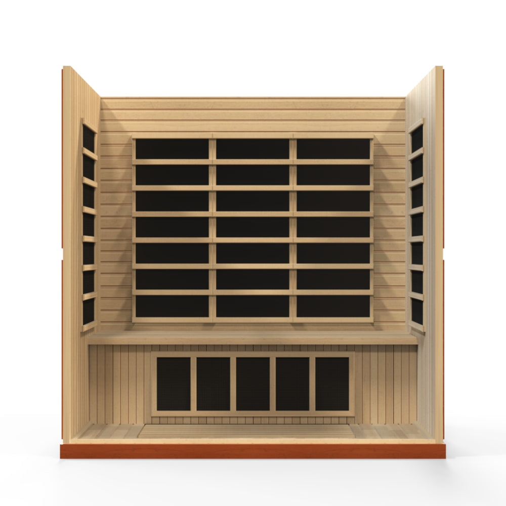 4-person Dynamic Bergamo infrared sauna for home spa relaxation, muscle recovery, detox therapy, and modern wellness experience