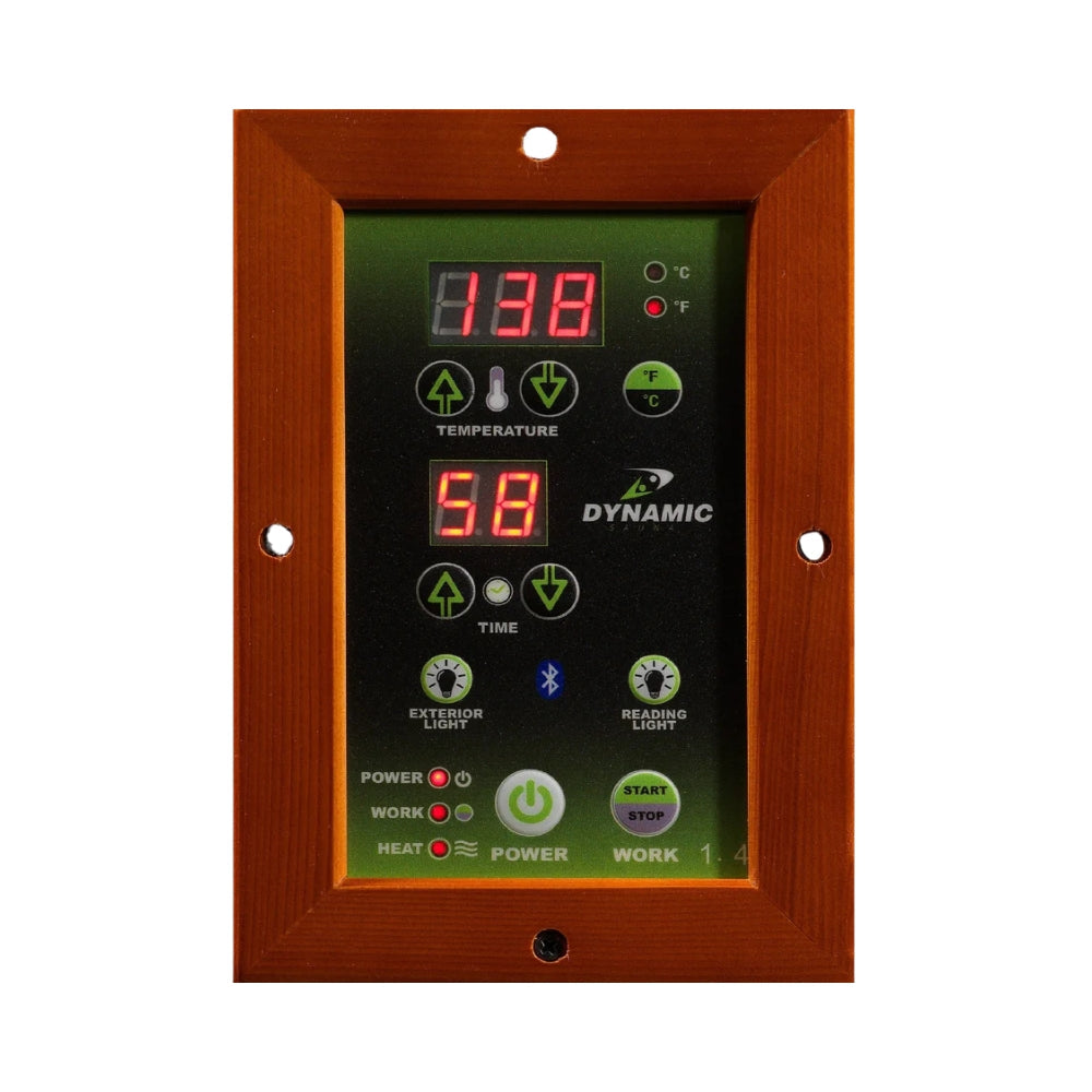 Dynamic Bergamo 4-person infrared sauna designed for FAR infrared heat therapy, supporting circulation, relaxation, and full-body wellness recovery
