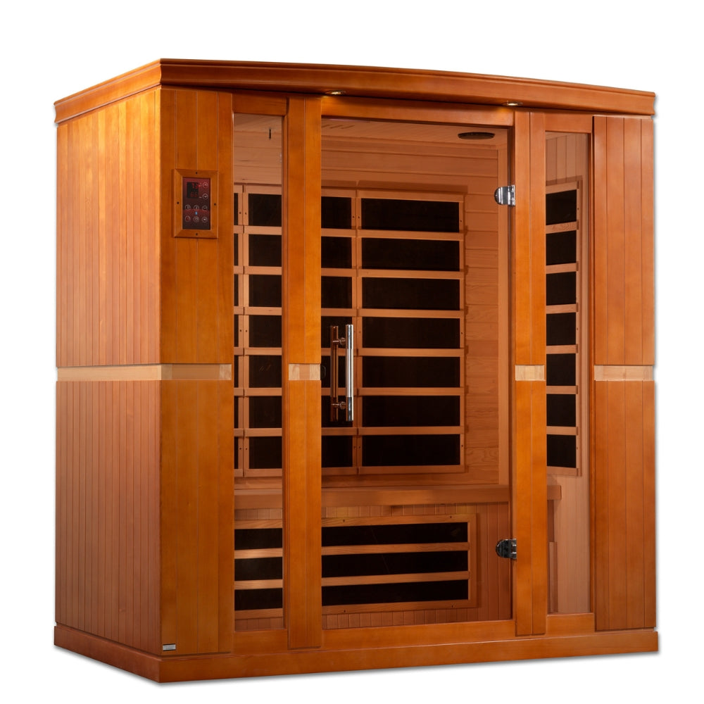 DYN-6440-01 Elite Dynamic Vittoria 2-Person Ultra Low EMF FAR Infrared Canadian Hemlock Sauna space-conscious cabin