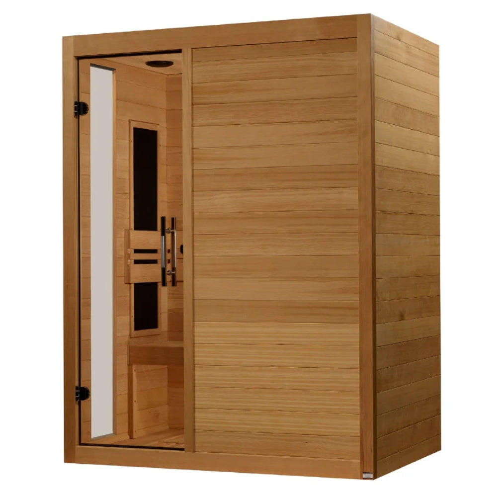 Bring relaxation home with the Dynamic Toscana 3-Person Ultra Low EMF FAR Infrared Sauna. Premium reforested Canadian Hemlock & spacious design.