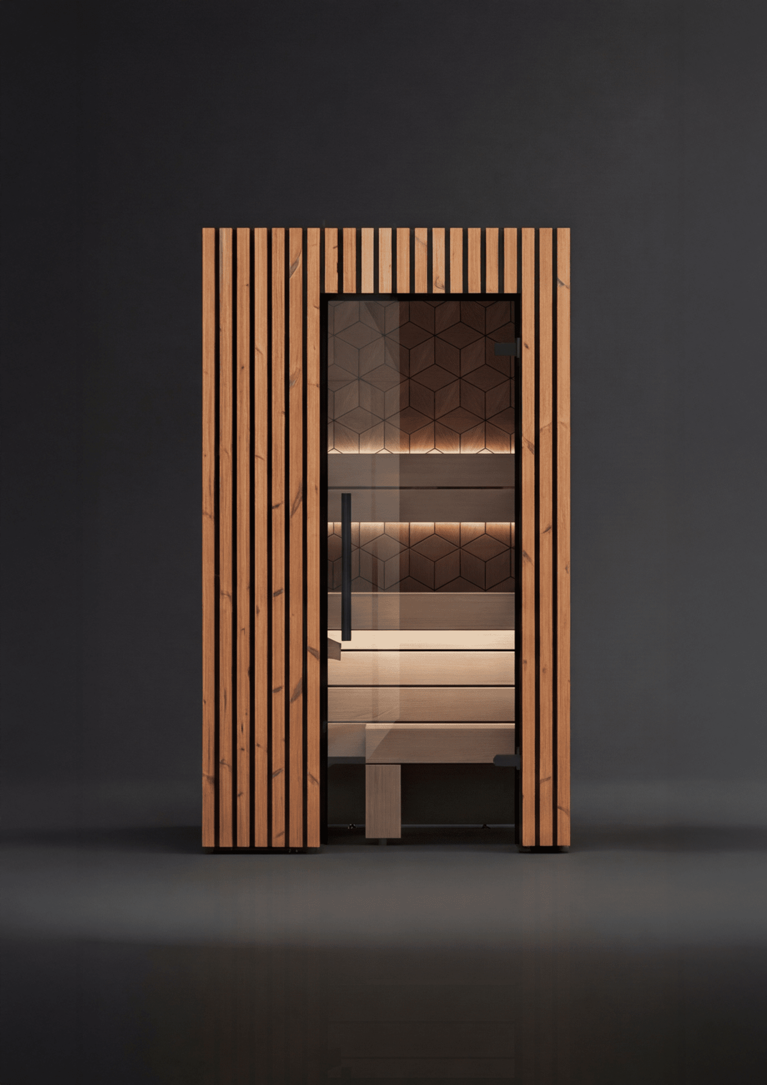 Leil Como 1-120 1 Person Indoor Sauna Kit with premium Thermowood and Aspen wood construction for home wellness and relaxation