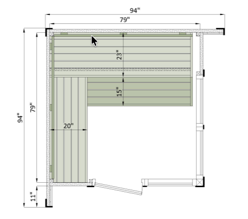 Leil Patio S 4–5 Person Backyard Sauna, space-efficient ThermoWood sauna design