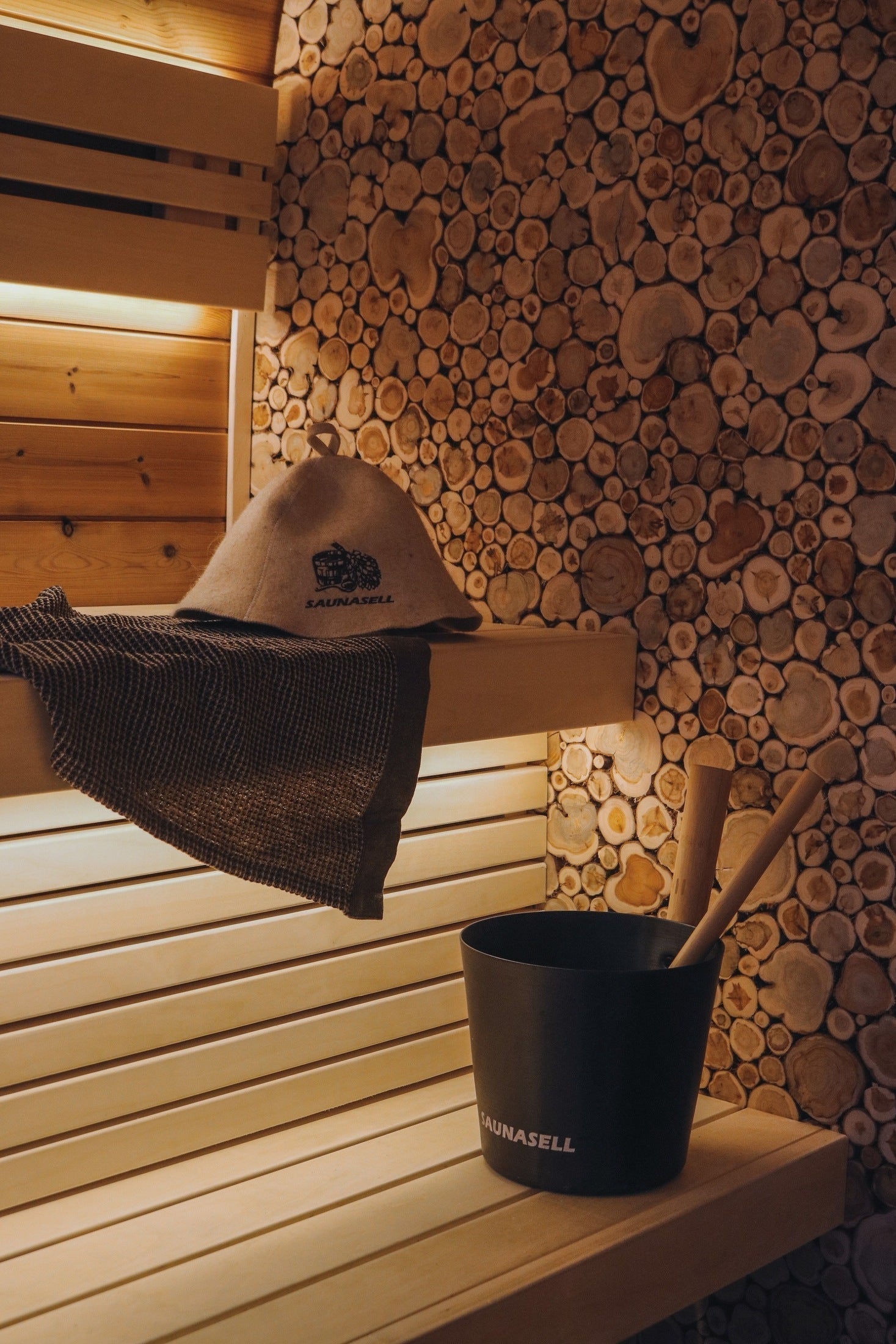 ThermoWood outdoor sauna cabin detail handcrafted Estonian Nordic sauna wood construction