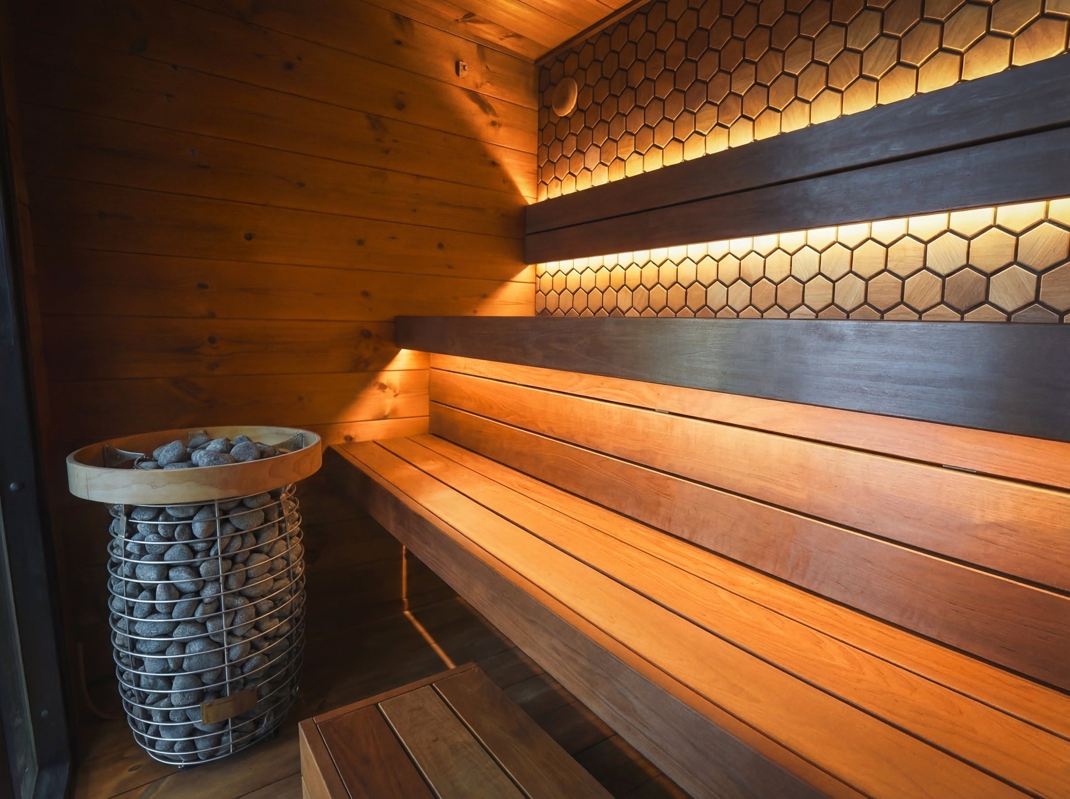 Luxury Outdoor Sauna Cabin by Leil Viva Built from Sustainable ThermoWood for Home Wellness