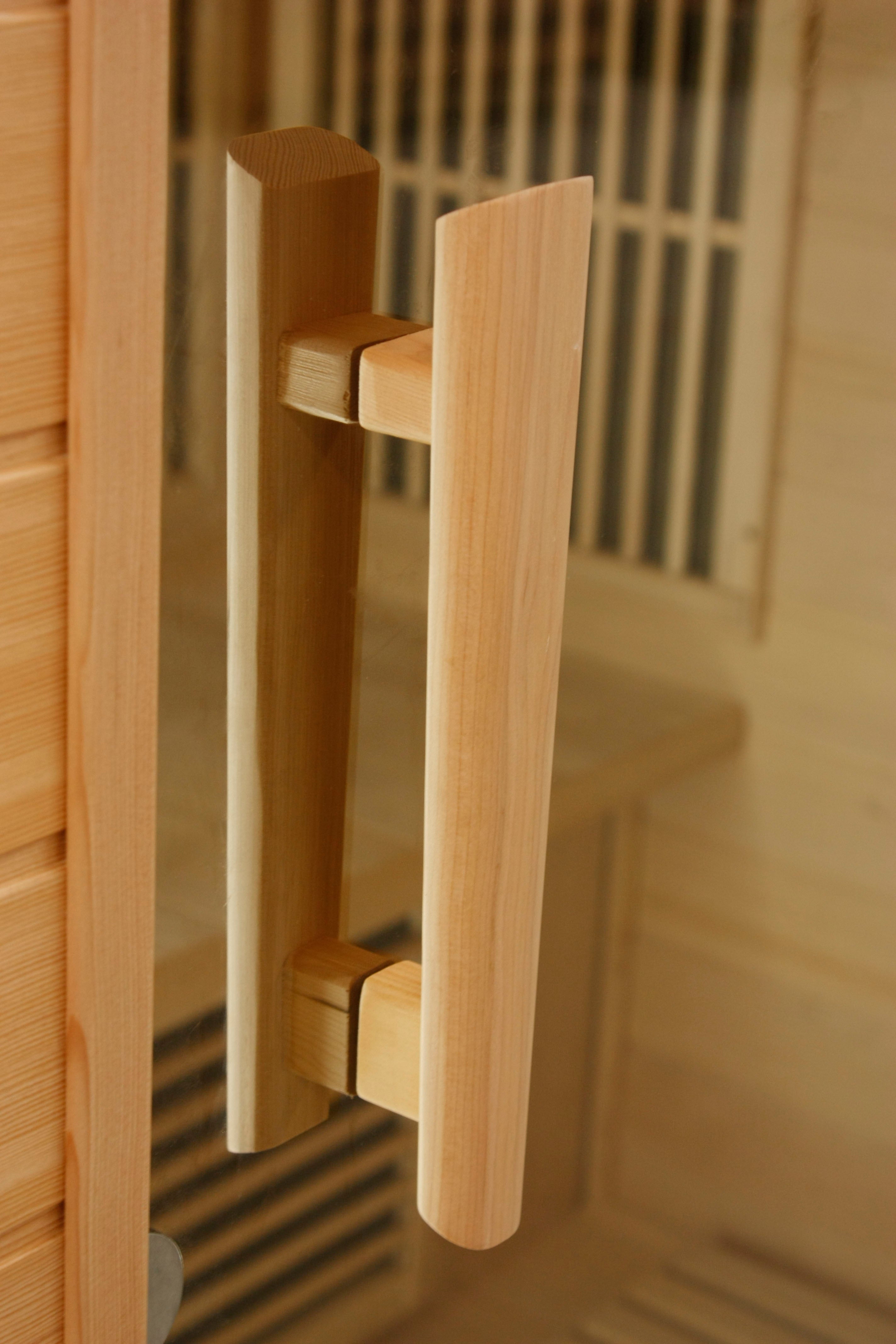 Elegant Maxxus Montilemar Edition infrared sauna for 3 people built from Canadian Red Cedar, offering deep relaxation and modern home wellness comfort.