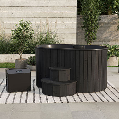 Luxury SaunaLife S2B immersion tub with hot and cold plunge function, premium recovery spa bath for home wellness and relaxation