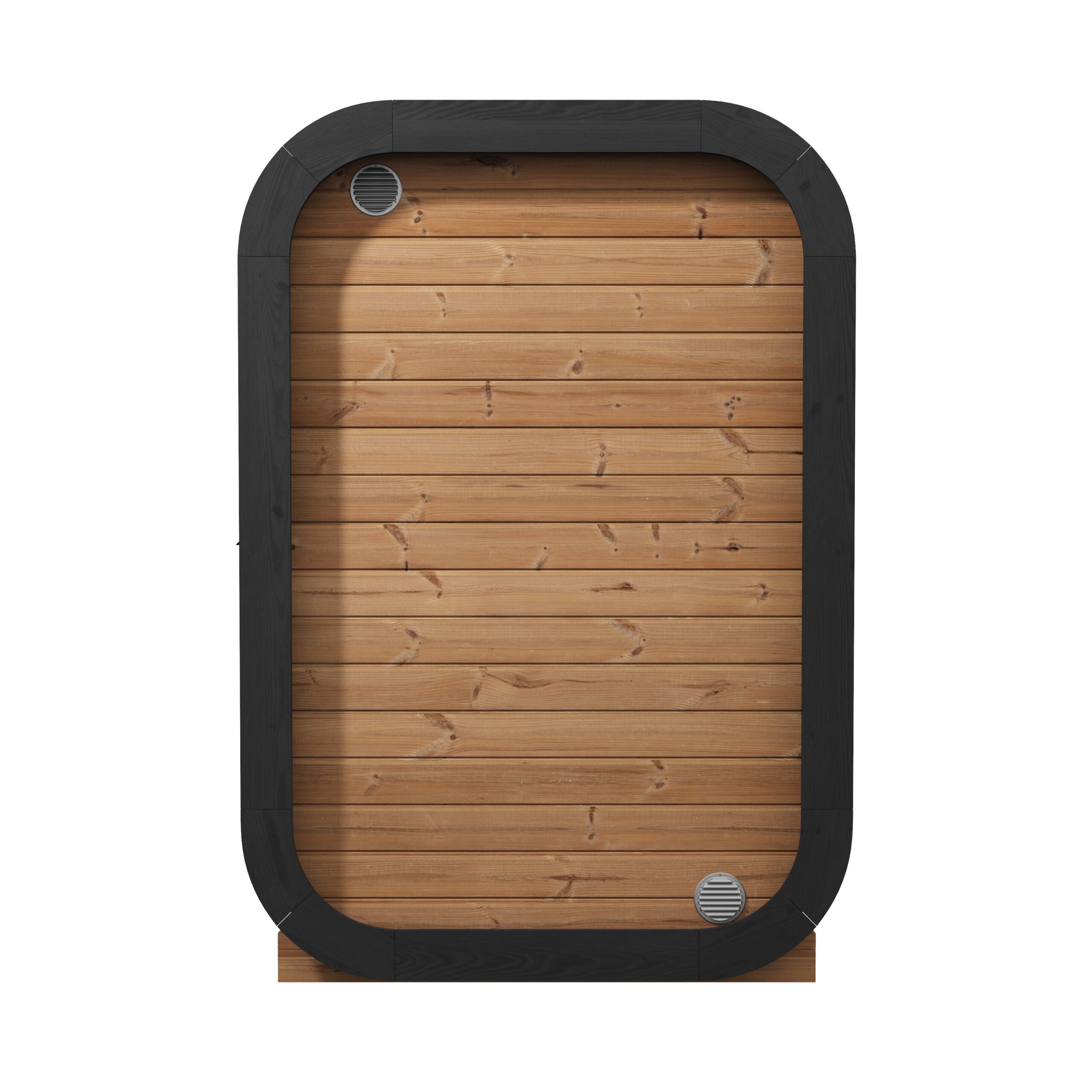 SaunaLife 1-2 Person Traditional Outdoor Sauna Model CL3G with Weather-Resistant Thermo-Spruce and LED Lighting