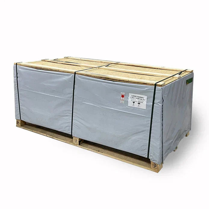 SaunaLife Model CL4G luxury outdoor sauna with modern cube design and panoramic glass front