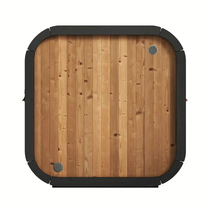 Modern SaunaLife CL5G Outdoor Home Sauna Kit for 4 People with Scandinavian Design and Panoramic Glass Wall