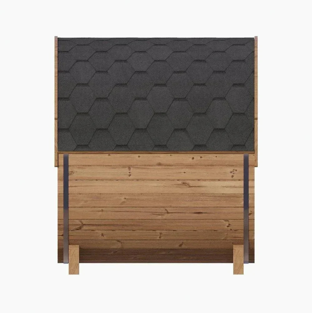 SaunaLife E6 barrel sauna 3-person ergonomic outdoor sauna design premium wood construction backyard wellness spa sauna