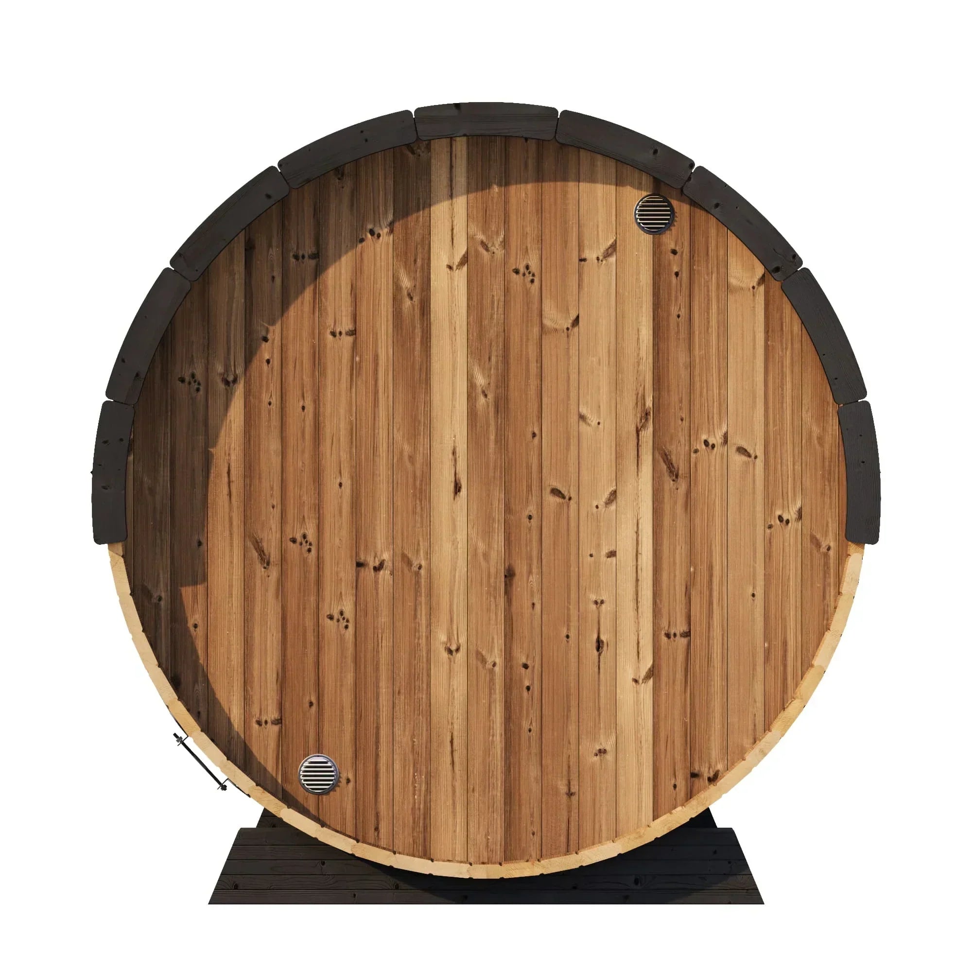 8-person SaunaLife EE8G barrel sauna outdoor backyard sauna kit ERGO-Series Elegance made from high-quality Thermo-Spruce wood