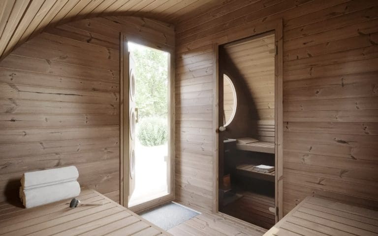 SaunaLife G11 outdoor 8-person garden sauna