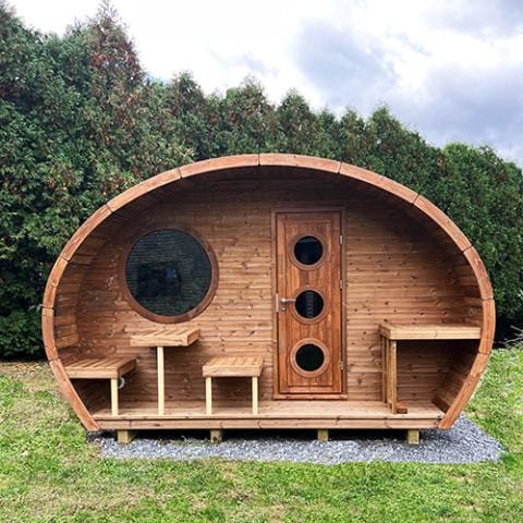 SaunaLife G11 outdoor 2-room 8-person sauna