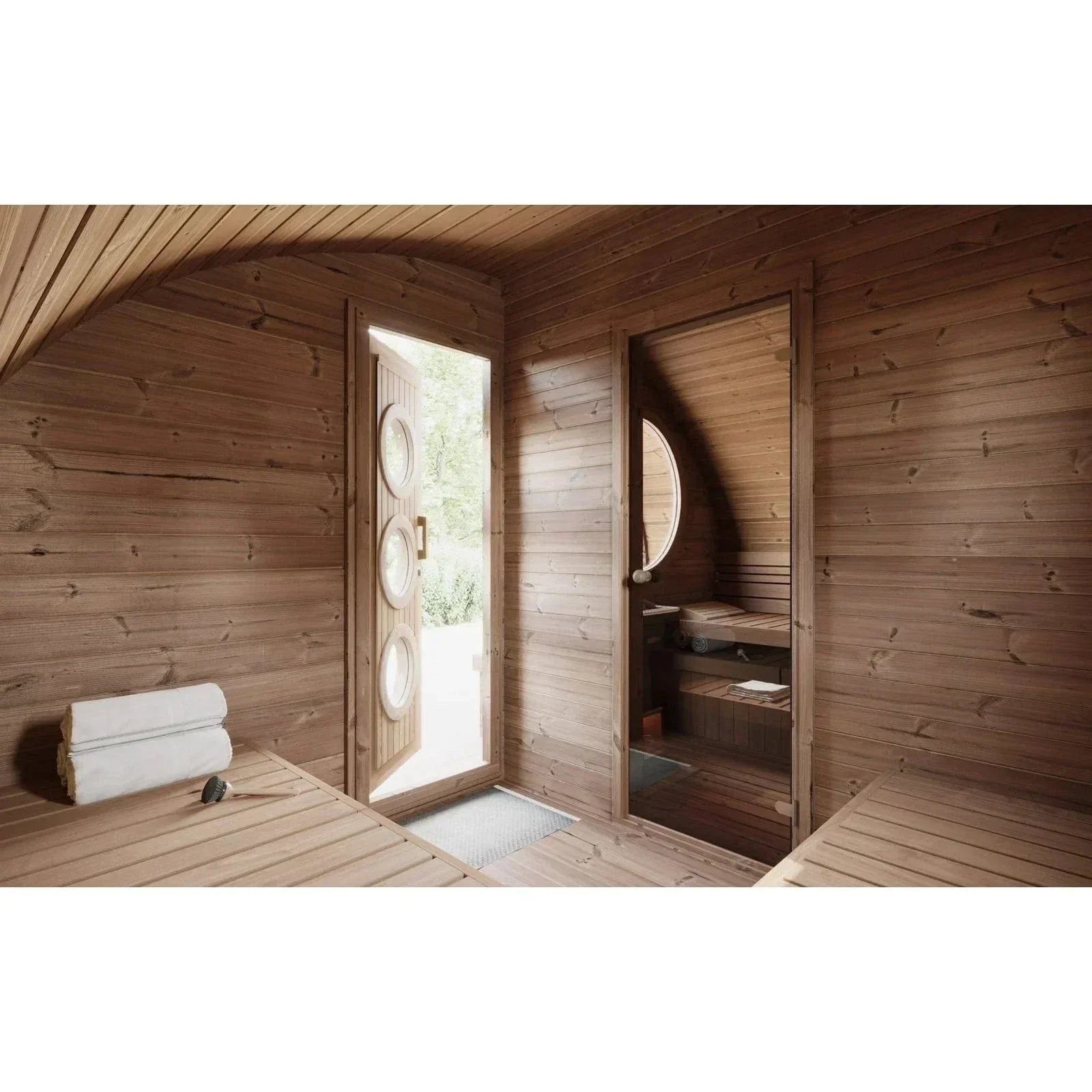 SaunaLife G11 outdoor 8-person 2-room garden sauna