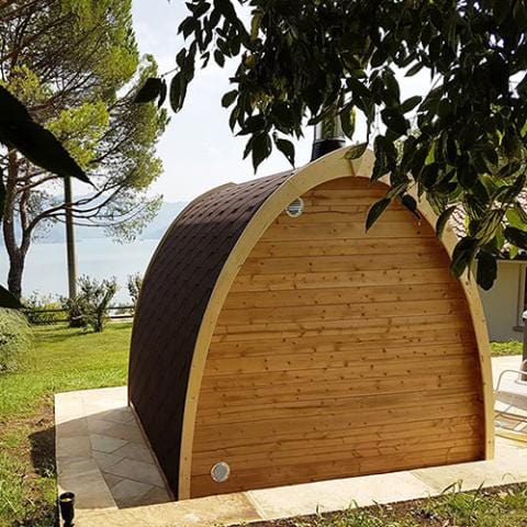 SaunaLife Model G3 Outdoor Backyard Sauna for 4 Persons, Garden-Series Home Wellness Sauna Cabin for Relaxation and Health Benefits SL-MODELG3