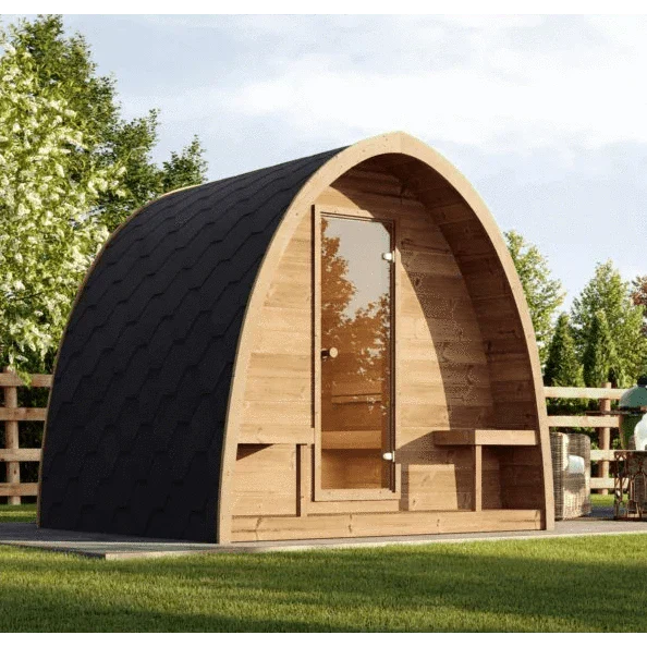 SaunaLife Model G3 Outdoor Home Sauna Kit, Garden-Series Backyard Sauna for up to 4 Persons with Parabolic Arched Roof Design for Luxury Outdoor Wellness and Relaxation SL-MODELG3