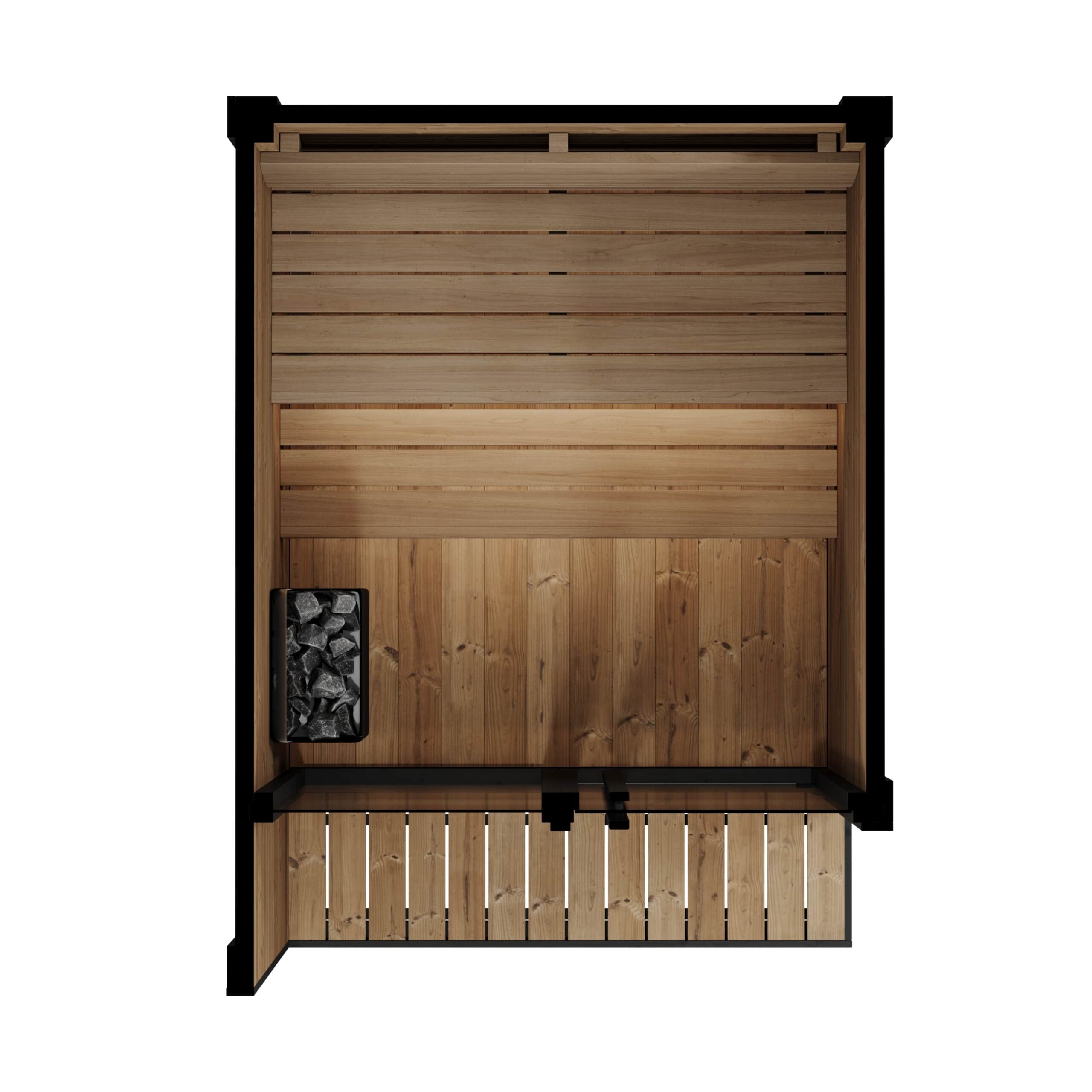 SaunaLife Model GL4 4 Person Garden Luxury Series Outdoor Sauna Kit