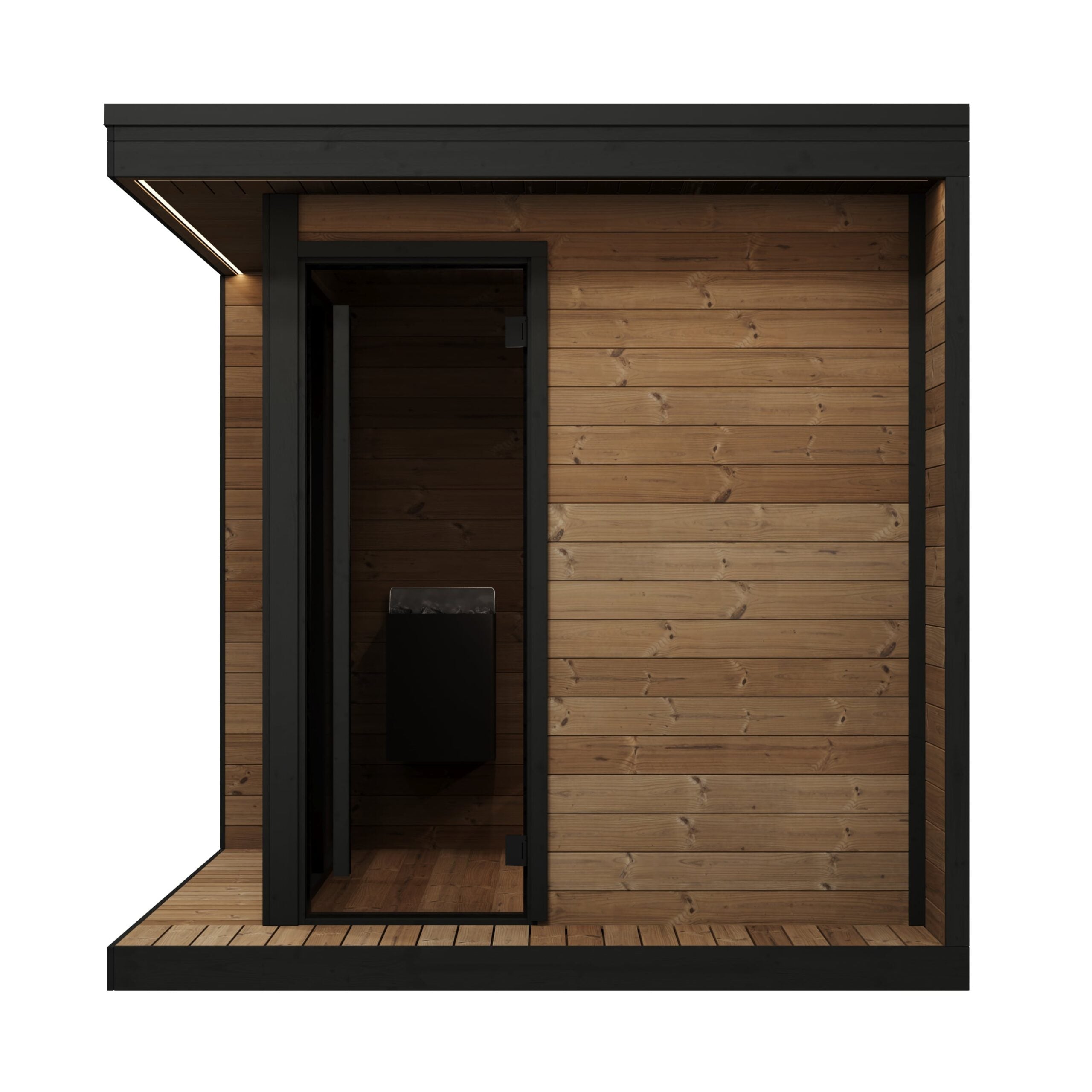 SaunaLife Model GL6 6 Person Garden Luxury Series Outdoor Sauna Kit