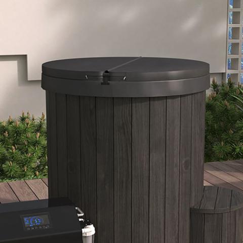SaunaLife S1 Series insulated plunge tub cover, protective spa cover for hot and cold plunge, energy-efficient insulation keeps water clean and stable temperature