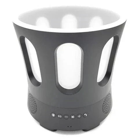 SaunaLife SaunaZone multifunction sauna accessory with Bluetooth audio streaming, LED mood lighting, and ice cooler for drinks in sauna environment