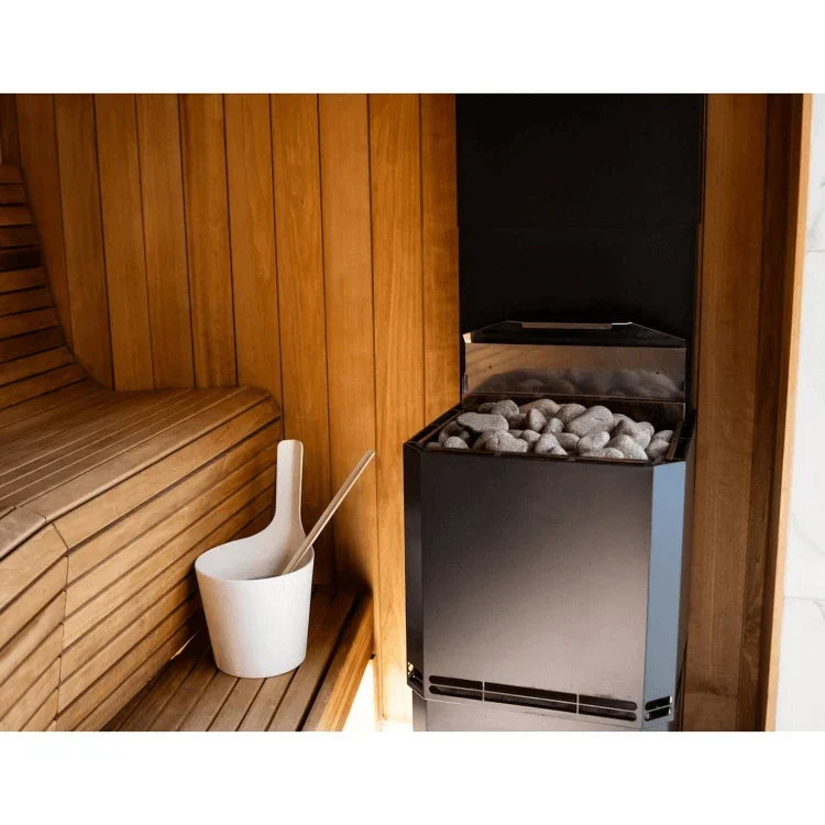 Saunum AIR L 10 9.8kW WiFi Sauna Heater Package with Climate Equalizer & Sauna Stones