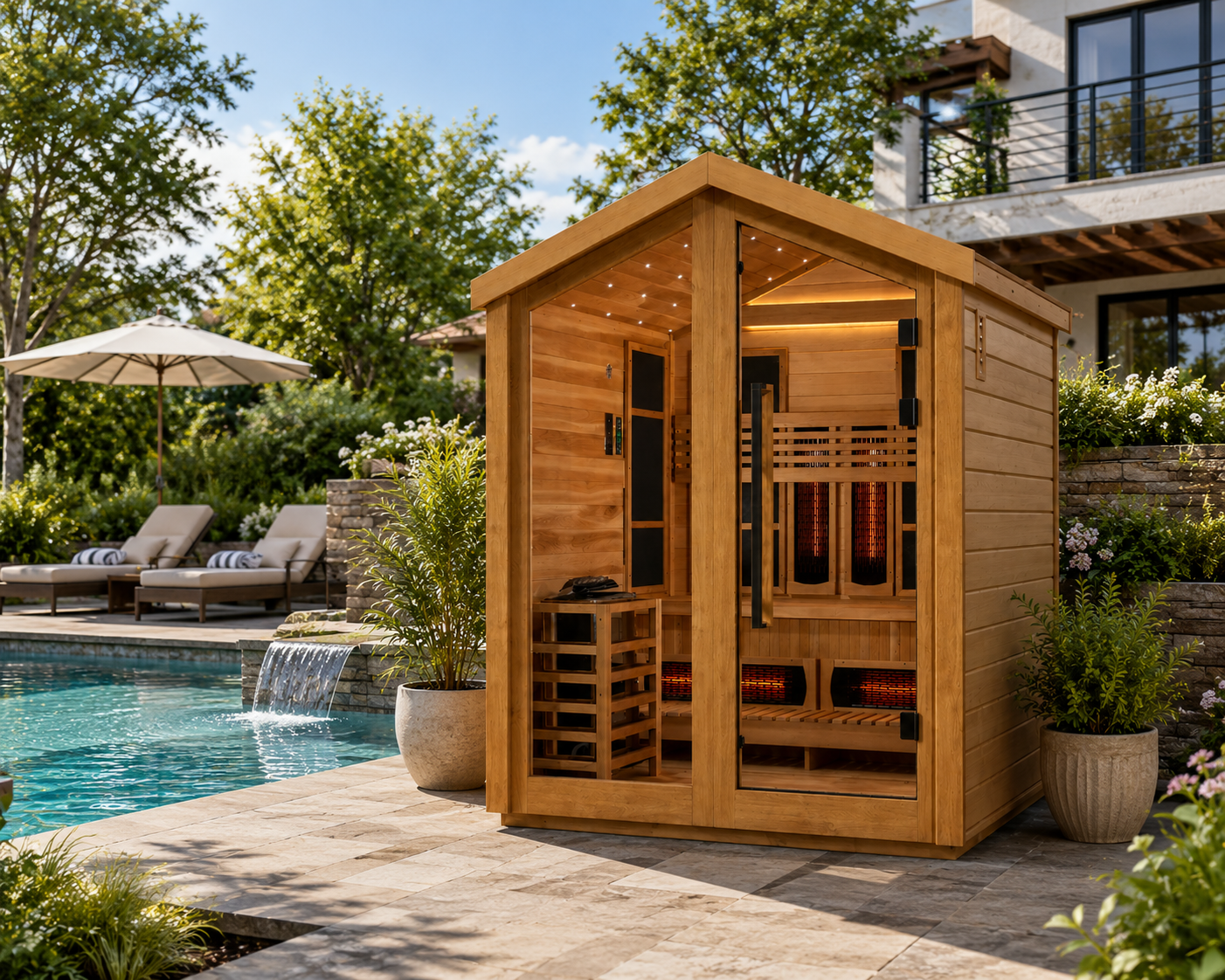 Golden Designs Loviisa 3-Person Hybrid Outdoor Sauna GDI-8523-01