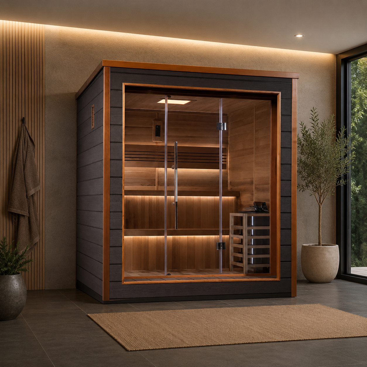 Explore every Golden Designs sauna model including traditional, hybrid, infrared, barrel, and outdoor saunas. Find the best fit for home wellness.