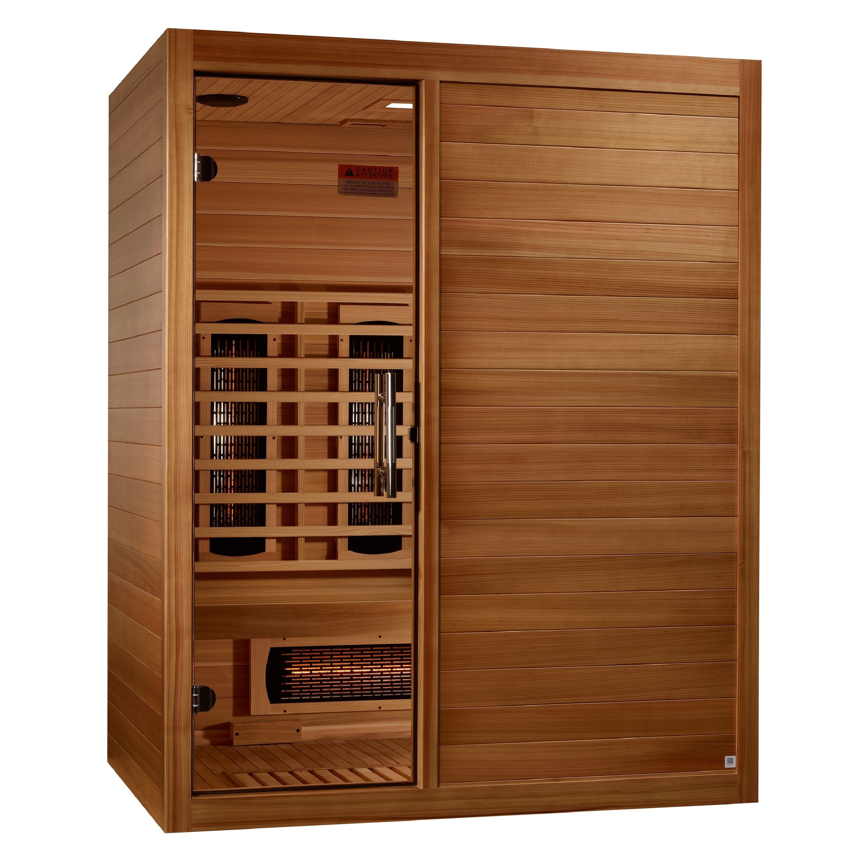 Maxxus 3-Person S-Line Full Spectrum Infrared Sauna in Pacific Cedar MX-S306-01-FS-PC
