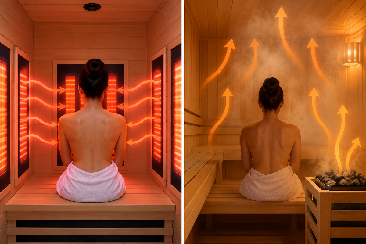 what is the difference between infrared sauna and regular sauna