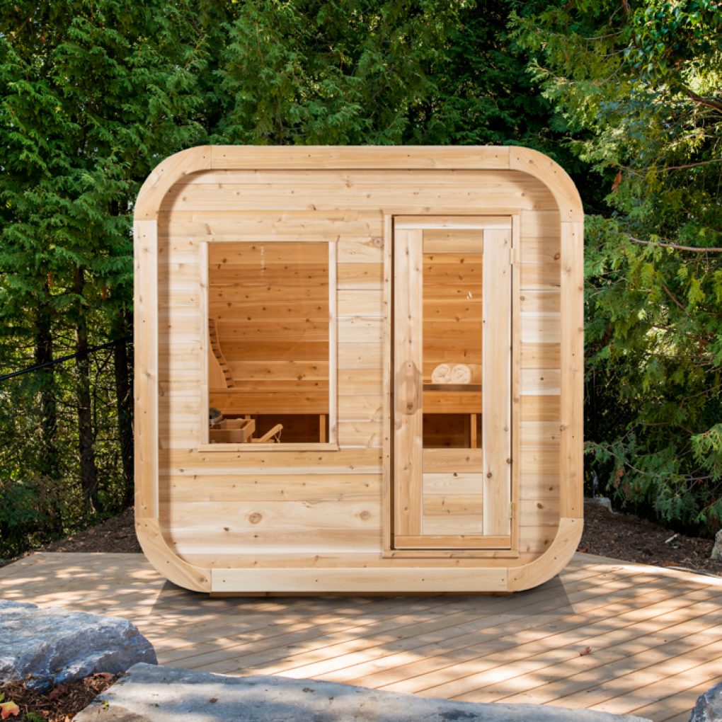 Dundalk CT Luna 4 Person Barrel Sauna - Infinity Saunas