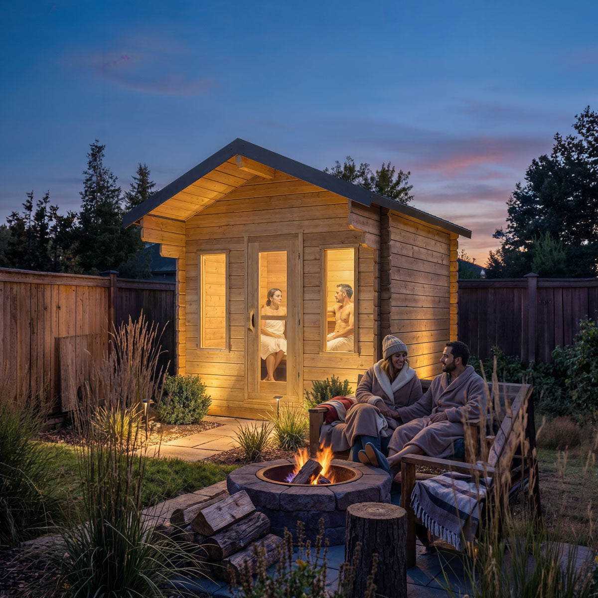 Dundalk CT Palmer 6-Person Outdoor Cabin Sauna – CTC68N