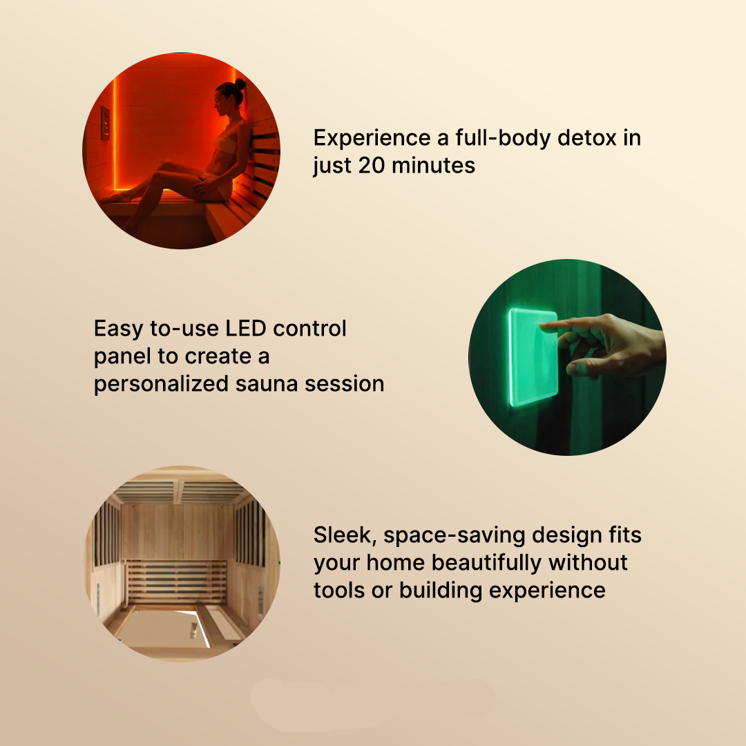 1-2 person Dynamic Barcelona Elite infrared sauna ultra low EMF FAR sauna Canadian Hemlock wood Bluetooth audio chromotherapy lighting indoor compact sauna DYN-6106-01