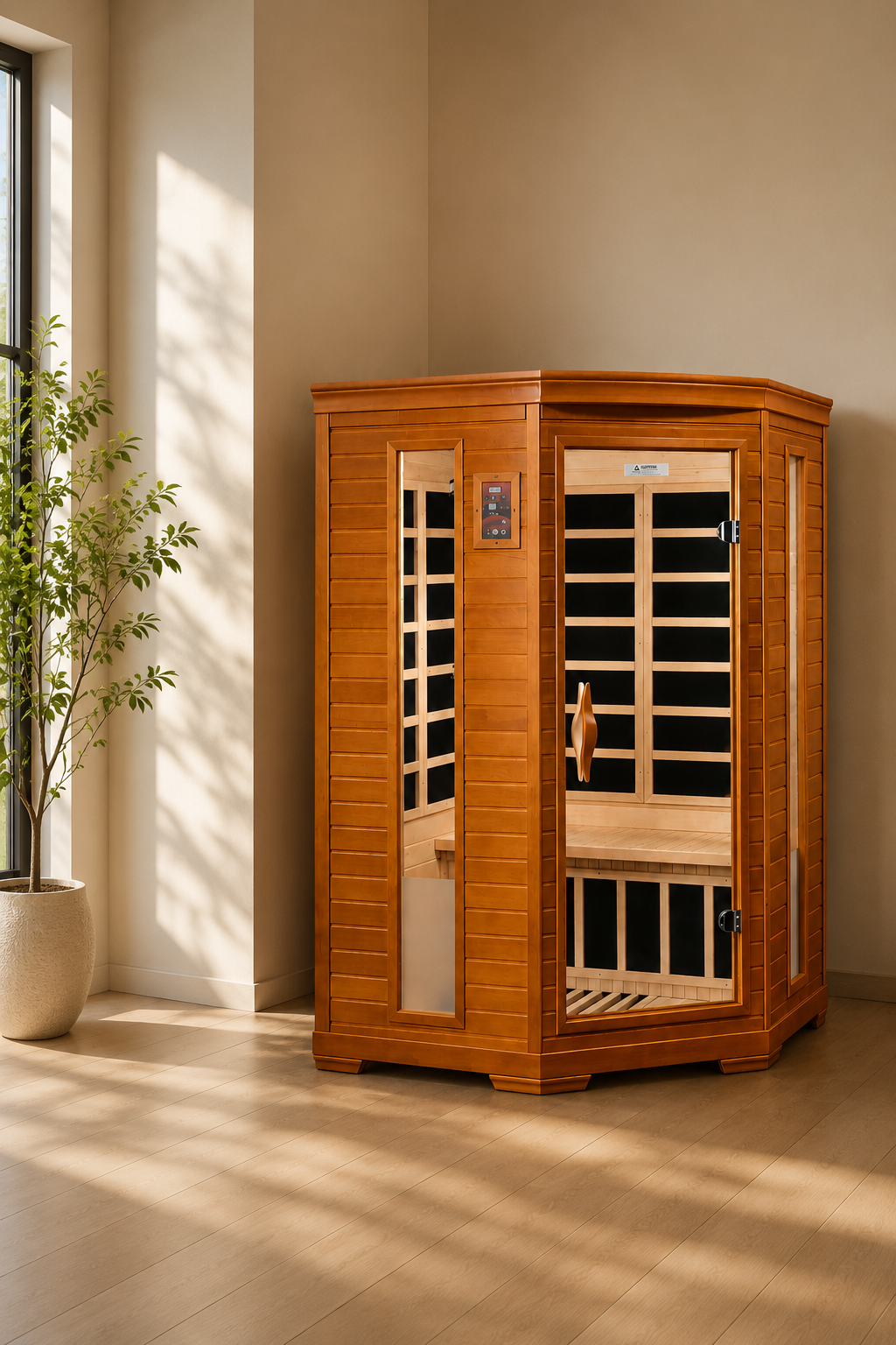 Dynamic Heming 2-Person Corner Low EMF FAR Infrared Sauna