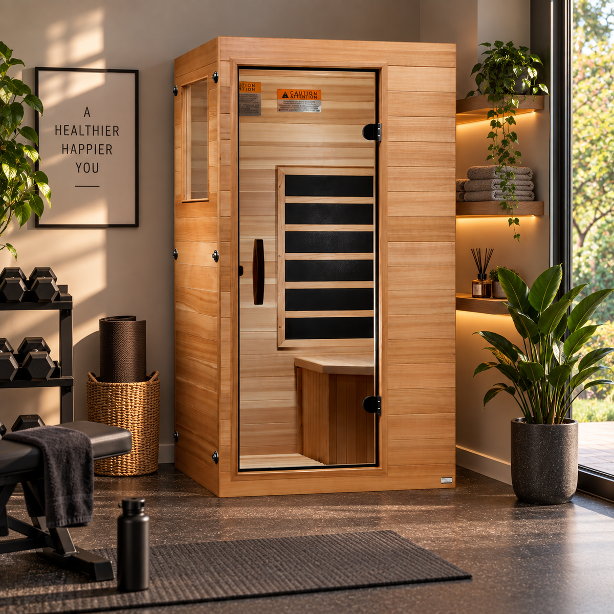 Dynamic Sicily 1-Person (Compact) Ultra Low EMF FAR Infrared Sauna Elite