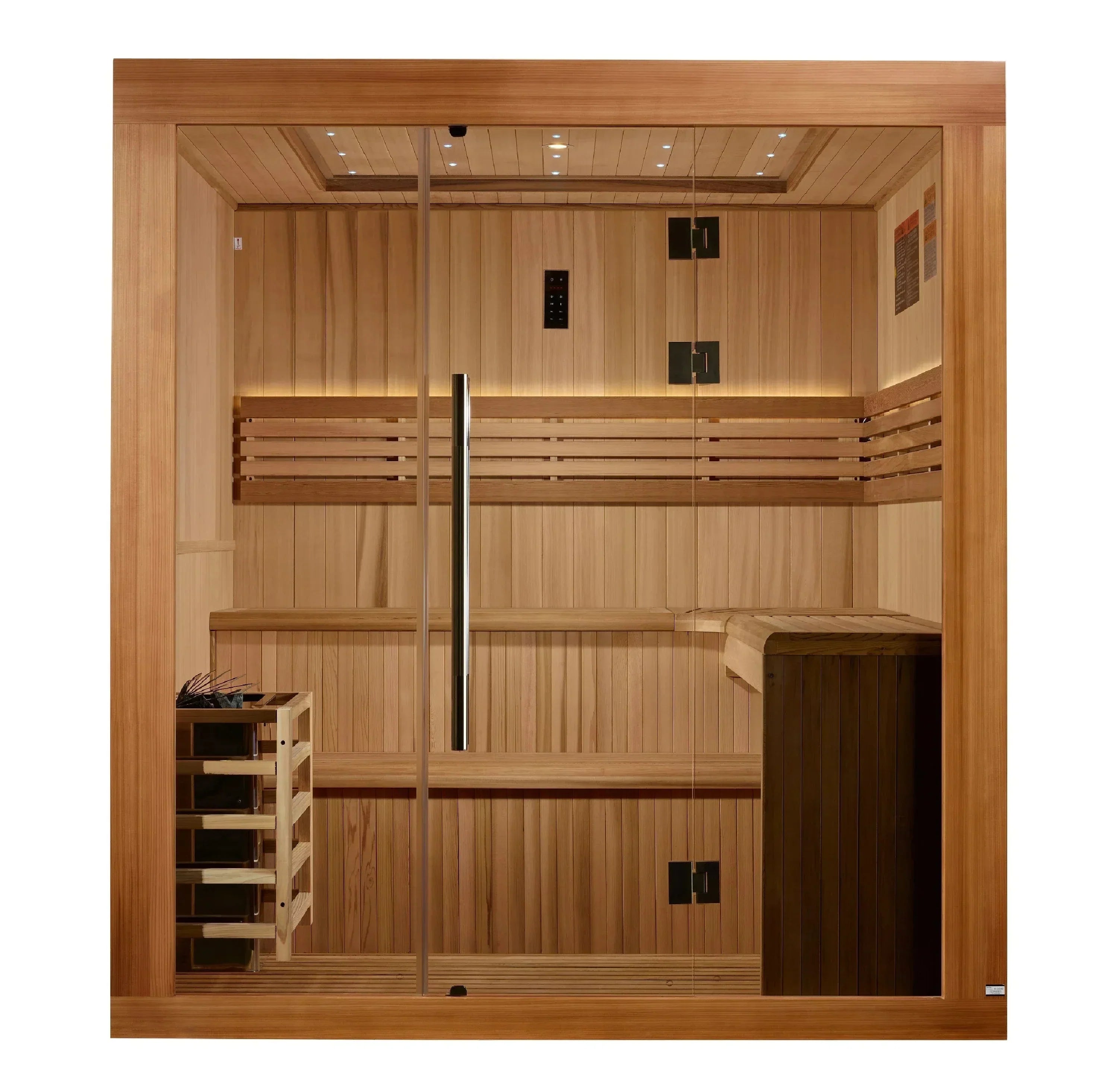 6 Person Golden Designs Osla Edition Traditional Sauna 2025 model featuring luxury cedar construction and high-heat indoor wellness design.