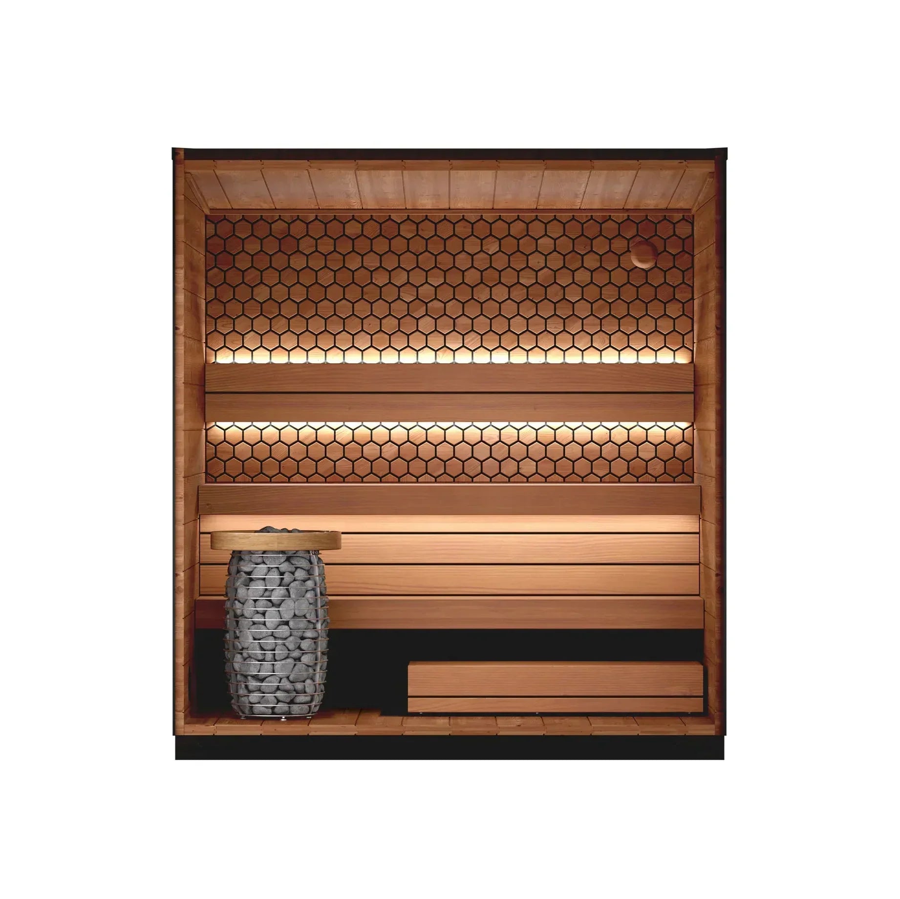 LEIL-VIVA210 Leil Viva 210 outdoor sauna for 4 people, premium ThermoWood barrel sauna with compact Scandinavian design for backyard wellness and relaxation 
