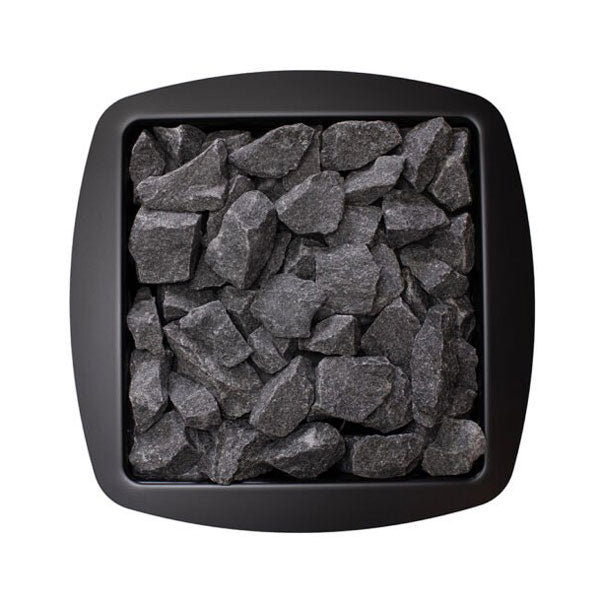 Close-up of Narvi NC Black wood burning sauna heater