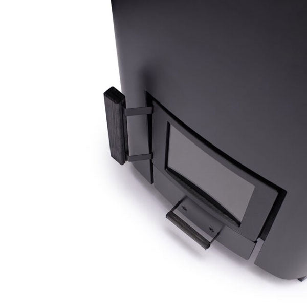 Narvi NC Black wood burning sauna heater inside a sauna