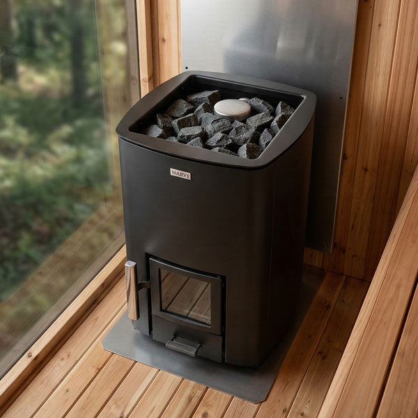 Narvi NC Black wood burning sauna stove