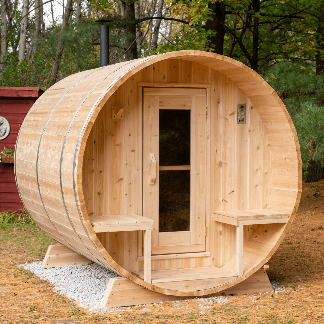 Dundalk CT Serenity 6 Person Barrel Sauna CTC2245W