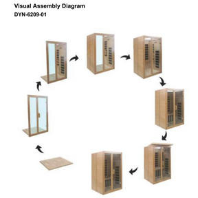 Dynamic "Santiago" 2-person Low EMF FAR Infrared Sauna DYN-6209-01