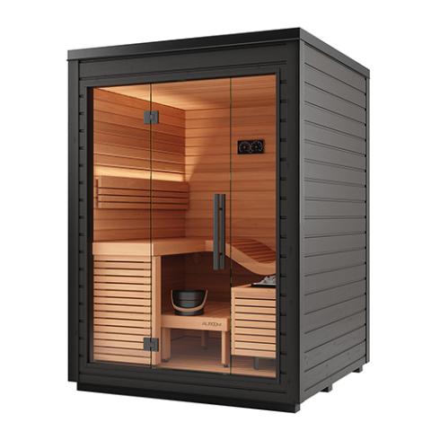 Auroom Aura Sauna Cabin with Full Glass Front Wall