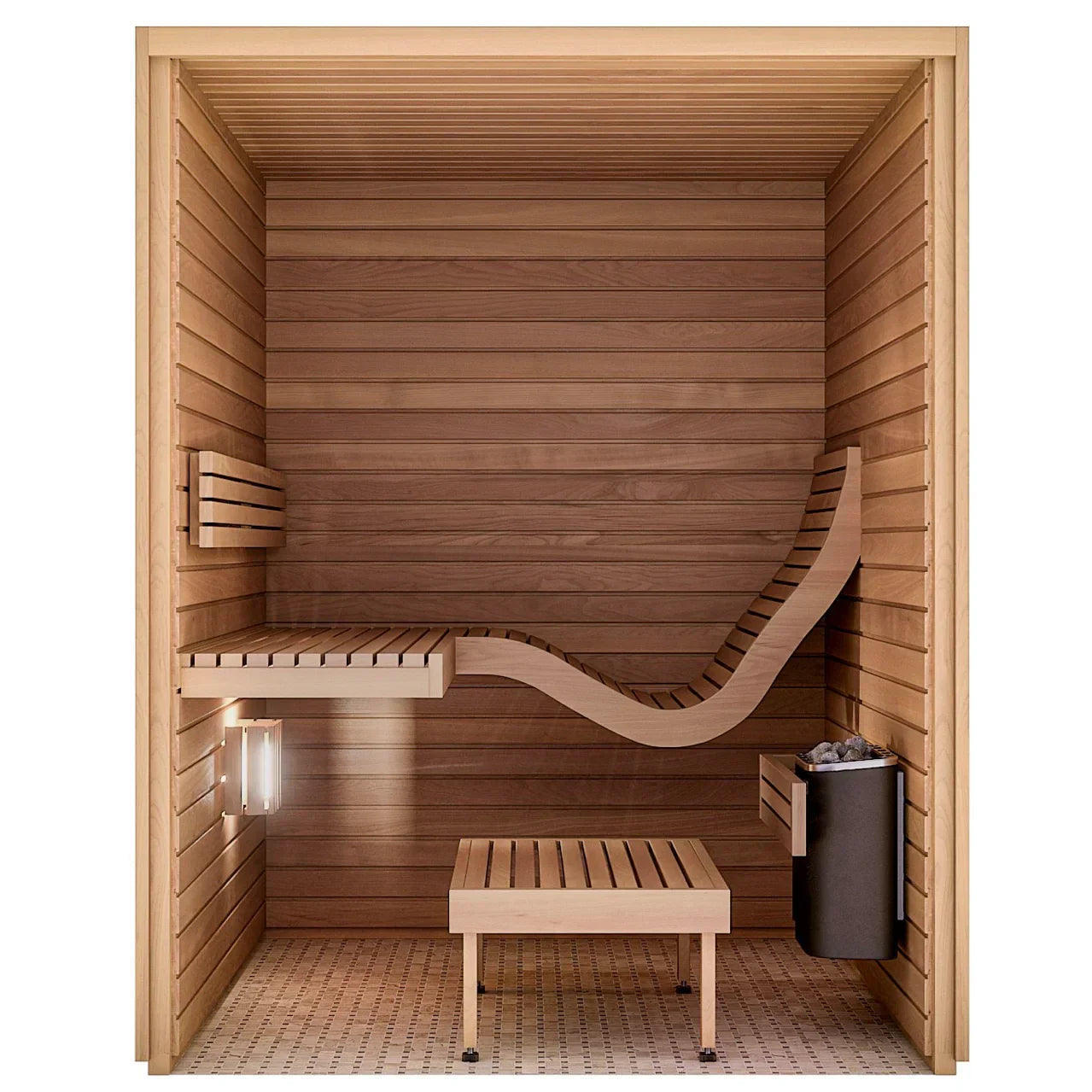 Auroom Baia Indoor Sauna with Ergonomic Curved Seating