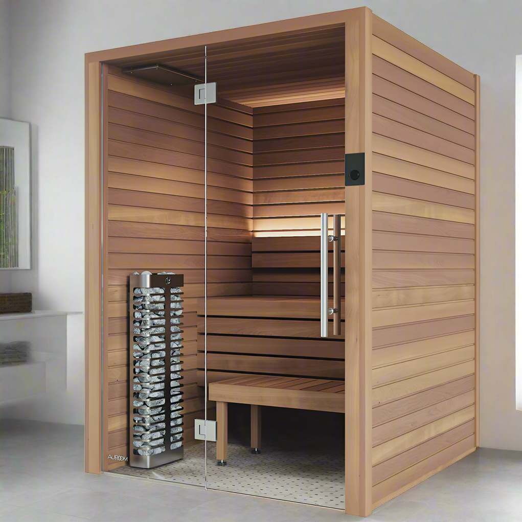 Auroom 4 Person Glass Sauna with Scandinavian Design